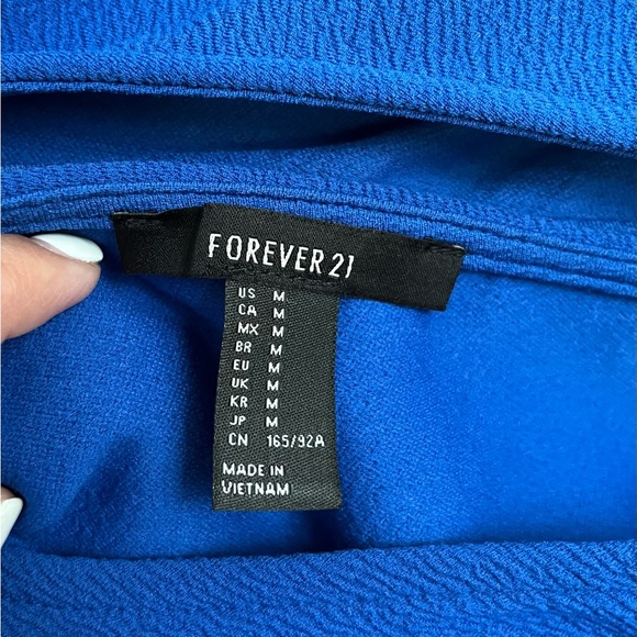 Forever 21 Electric Blue Mini Dress Size M - Picture 8 of 8